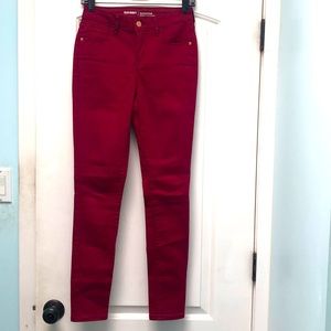 Old Navy burgundy Rockstar jeans sz 2